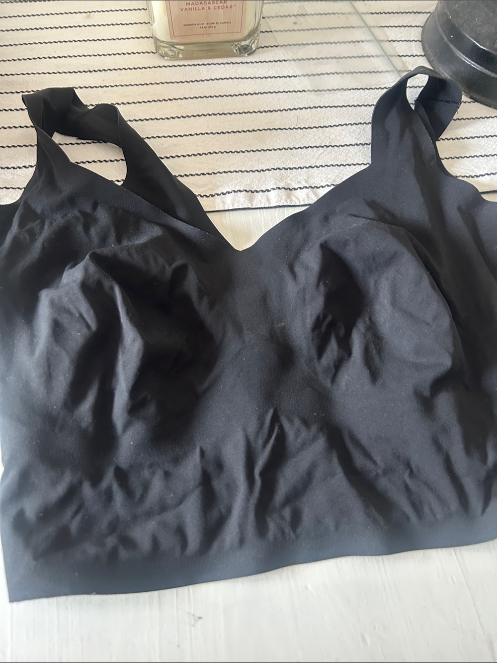 Black Seamless Bralette Top